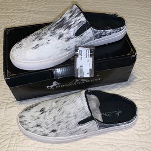 Montana West Cowhide Slides